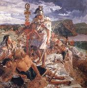 William Bell Scott The Romans Cause a Wall to be Built for the Protection of the South oil painting reproduction
